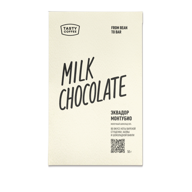 Молочный шоколад Эквадор Монтубио 50 г, 50%