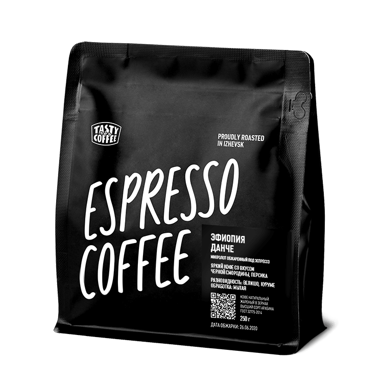 Кофе в зернах Tasty Coffee Эфиопия Данче
