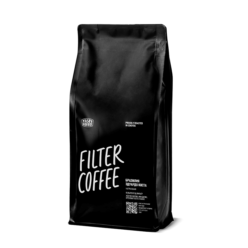 Кофе в зернах Tasty Coffee Бразилия Эдуардо Коста