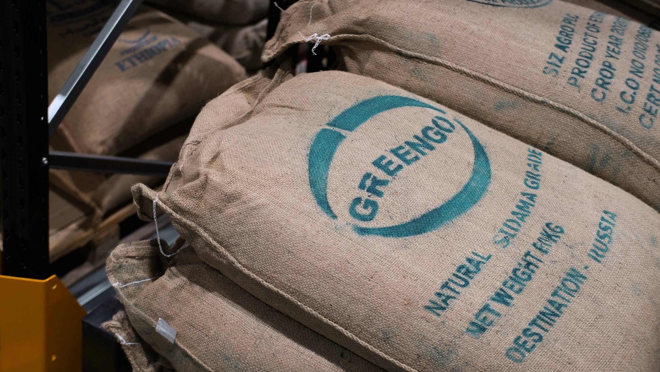 Мешок кофе с логотипом компании GreenGo