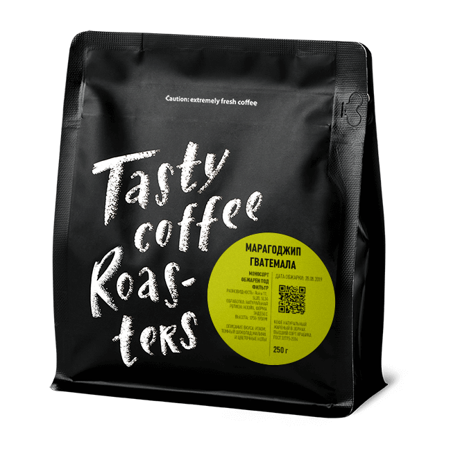 Кофе в зернах Tasty Coffee Марагоджип Гватемала