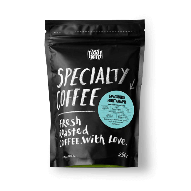 Кофе в зернах Tasty Coffee Бразилия Монтанари