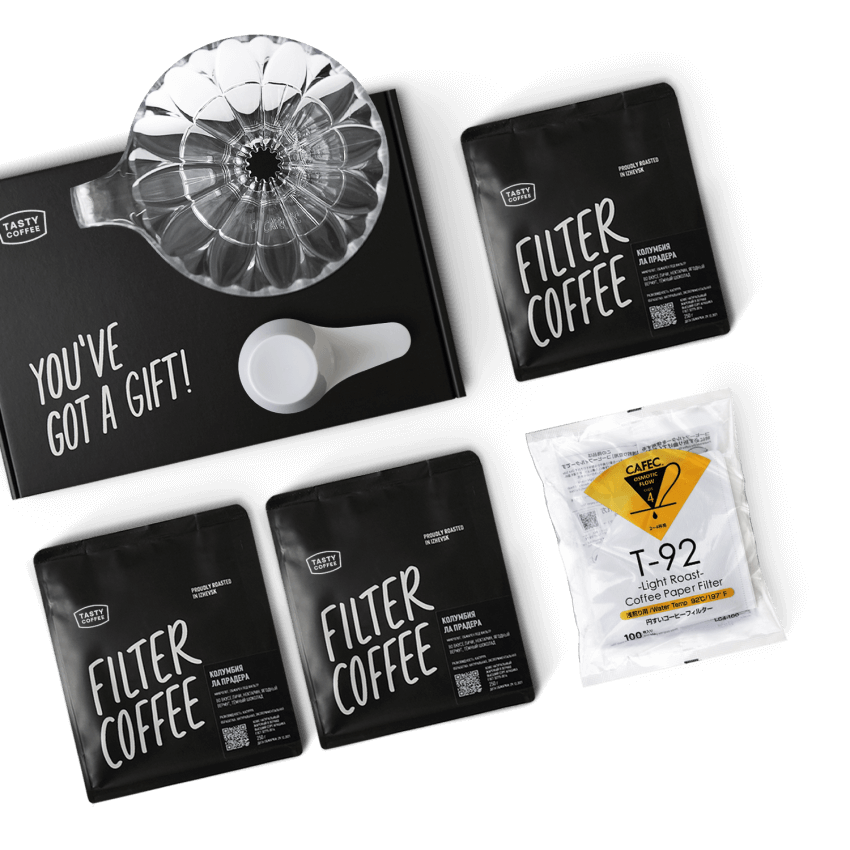 Кофе + воронка Cafec + фильтры