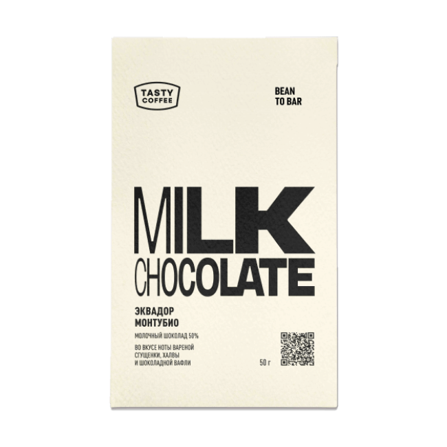 Tasty Coffee Молочный шоколад Эквадор Монтубио 50 г, 50%